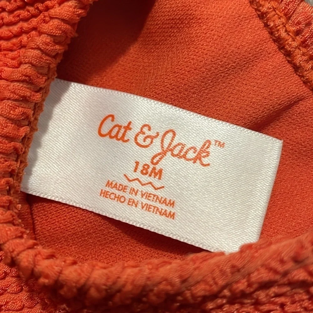 Cat & Jack Toddler Bow-Shoulder One-Piece Swimsuit Size 18 months